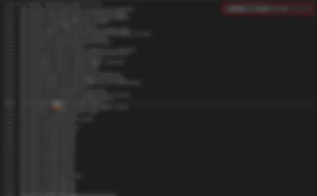 ドメインデータのリストが表示された、ぼかし処理済みのコマンドライン画面のスクリーンショット