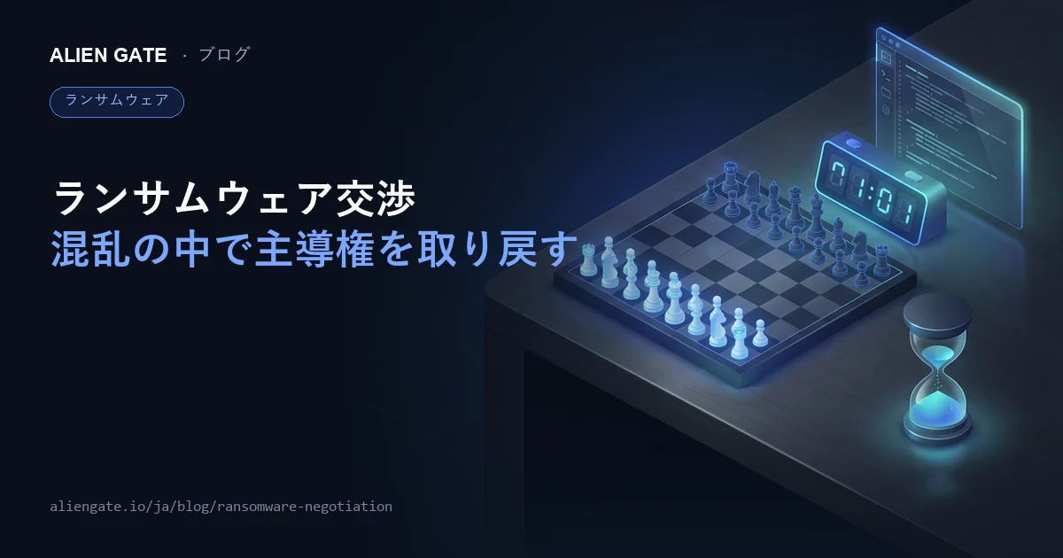 ランサムウェア交渉という仕事──混乱の中で「主導権」を取り戻すために