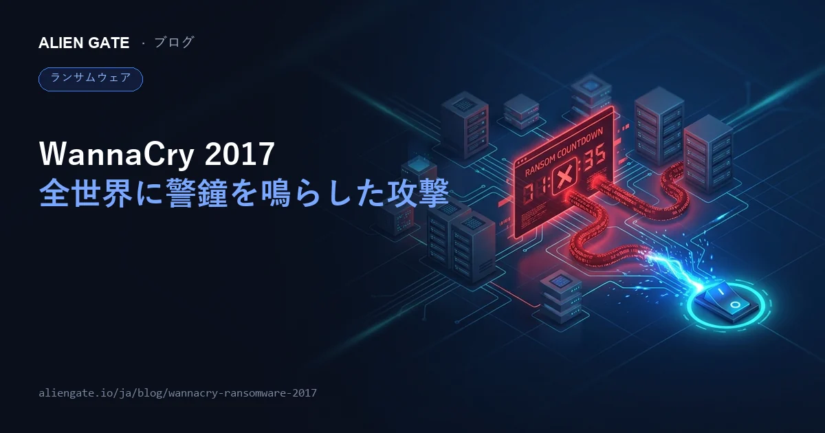 ランサムウェアWannaCry（2017年）- 全世界に警鐘を鳴らしたサイバー攻撃