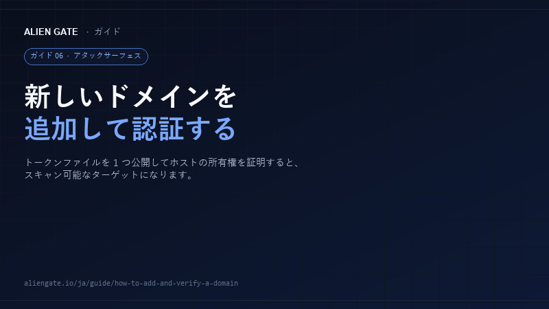 AlienGate ガイド：.well-known トークンファイルによる新しいドメインの追加と認証