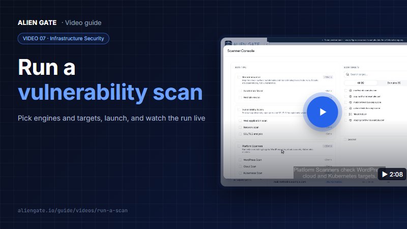 Run a vulnerability scan