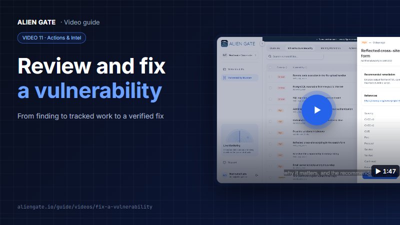 Review and fix a vulnerability