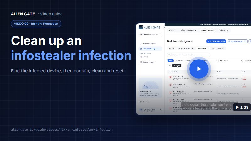 Clean up an infostealer infection