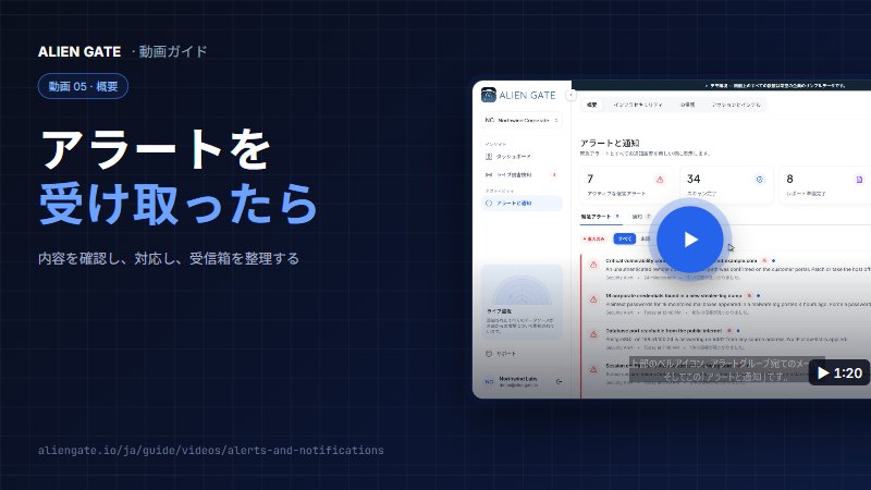 アラートを受け取ったら